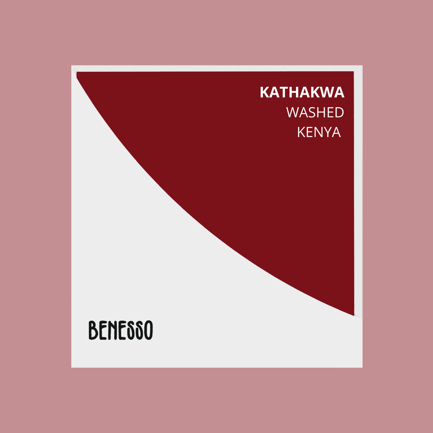 Benesso Kathakwa Kenya Washed kahve ambalajı grafik paket tasarımı